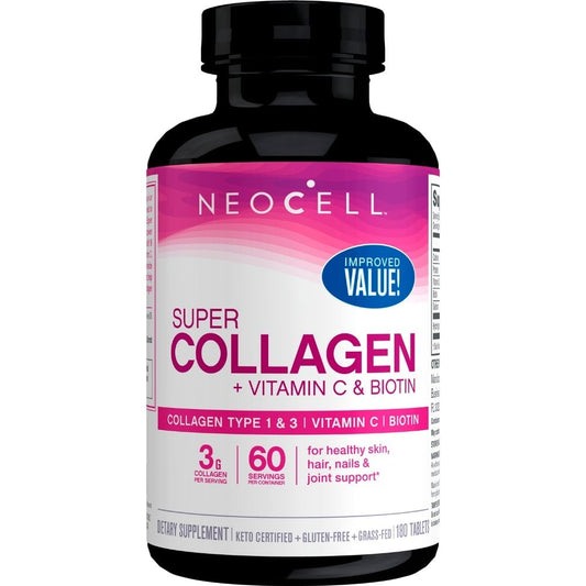 Neocell Super Collagen, Vitamin C & Biotin Food Supplement 180 Tablets