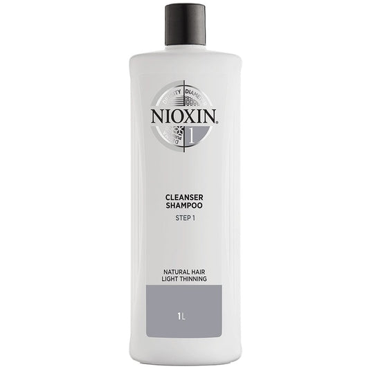 Nioxin System 1 Cleanser Shampoo for Natural Hair with Light Thinning 1000ml