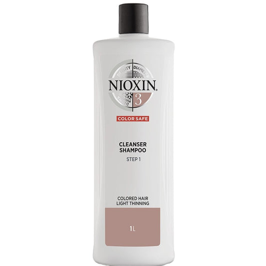 Nioxin System 3 Cleanser Shampoo for Coloured Hair with Light Thinning 1000ml