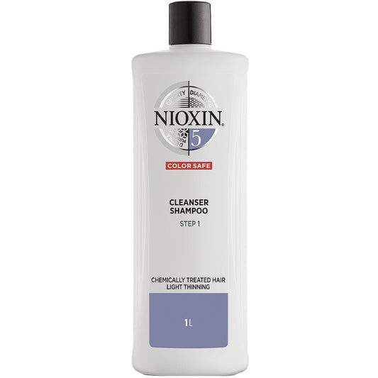 Nioxin System 5 Cleanser Shampoo for Chemically Treated Hair with Light Thinning 1000ml