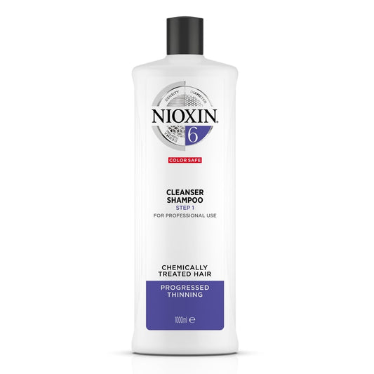 Nioxin System 6 Cleanser Shampoo for Chemically Treated Hair with Progressed Thinning 1000ml