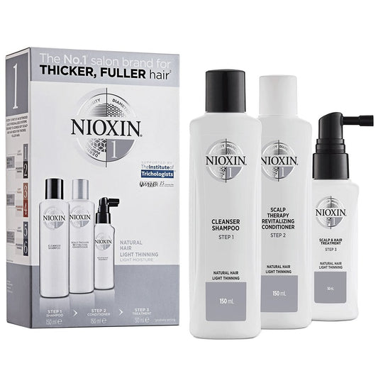 Nioxin System 1 Hair Starter Kit for Natural Hair with Light Thinning