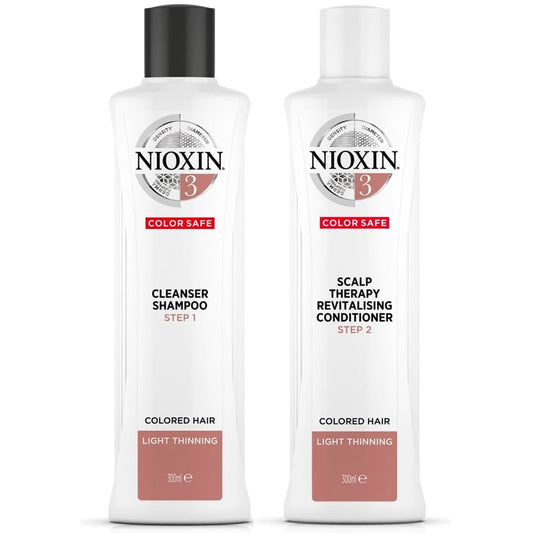 Nioxin System 3 Shampoo & Conditioner Twin for Coloured Hair with Light Thinning 2 x 300ml