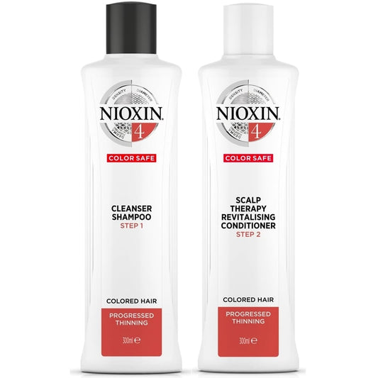 Nioxin System 4 Shampoo & Conditioner Twin for Coloured Treated Hair with Progressed Thinning 2 x 300ml