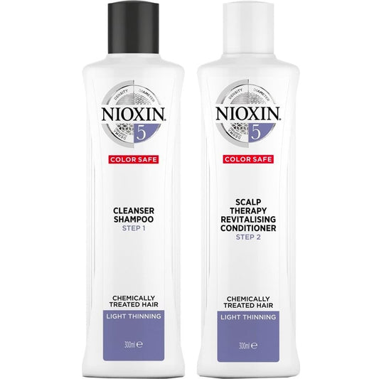 Nioxin System 5 Shampoo & Conditioner Twin for Chemically Treated Hair with Light Thinning 2 x 300ml