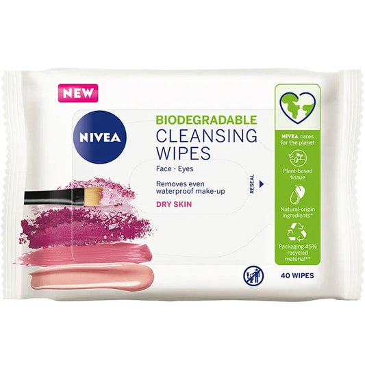 Nivea Biodegradable Gentle Cleansing Wipes Pack of 40