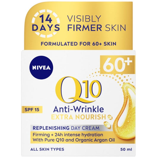 Nivea Q10 60+ Anti-Wrinkle Day Cream SPF15 50ml