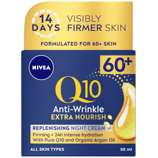 Nivea Q10 60+ Anti-Wrinkle Replenishing Night Cream 50ml