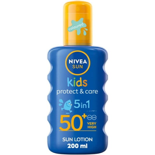 Nivea Sun Kids Protect & Care 5-In-1 Coloured Spray SPF50+ 200ml