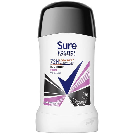 Sure Nonstop Protection 72h Invisible Pure Anti-Perspirant Deodorant Stick 50ml