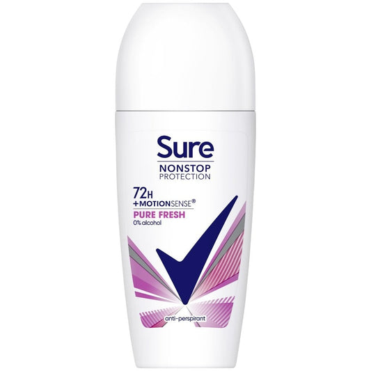 Sure Nonstop Protection 72h Pure Fresh Anti-Perspirant Roll On Deodorant 50ml