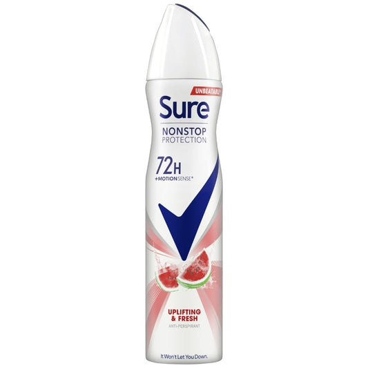 Sure Nonstop Protection 72h Uplifting & Fresh Anti-Perspirant Deodorant Spray 250ml