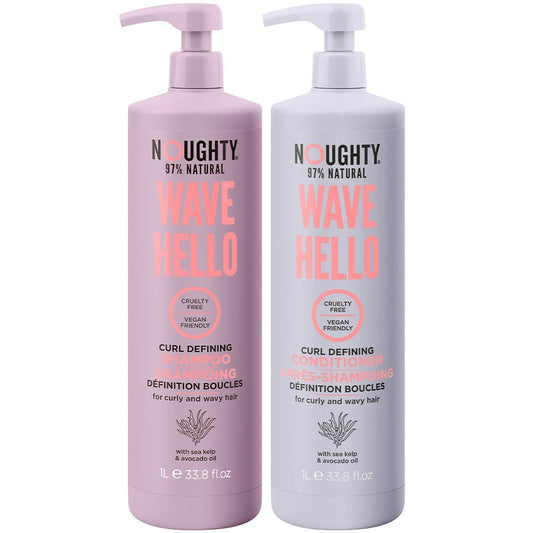 Noughty Wave Hello Curl Defining Shampoo & Conditioner Twin 2 x 1000ml