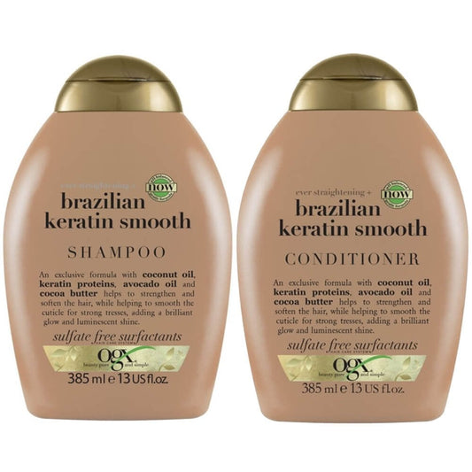 OGX Ever Straightening+ Brazilian Keratin Therapy Shampoo & Conditioner Twin 2 x 385ml