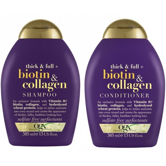 OGX Thick & Full+ Biotin & Collagen Volume Shampoo & Conditioner Twin 2 x 385ml