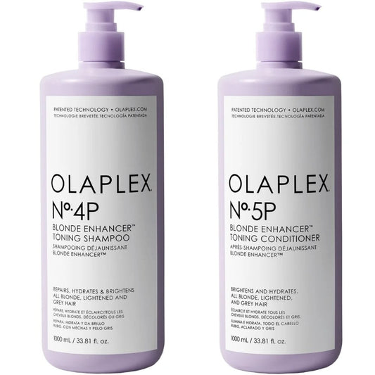 Olaplex Blonde Toning Shampoo No 4P & No 5P Blonde Enhancer Conditioner Twin 2 x 1000ml