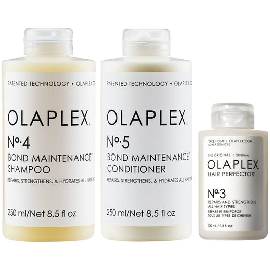 Olaplex Bond Maintenance Shampoo 250ml, Conditioner 250ml & No 3 Hair Perfector Trio 100ml