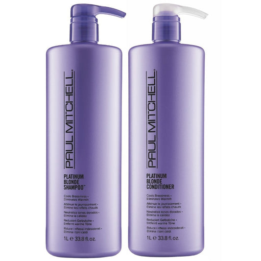 Paul Mitchell Platinum Blonde Warmth Eliminator Shampoo & Conditioner Twin 2 x 1000ml