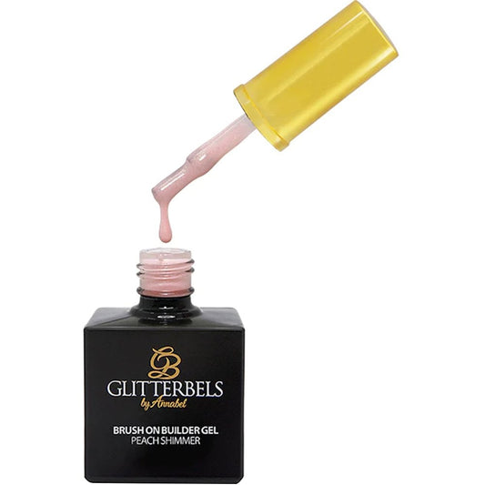 Glitterbels Peach Shimmer Brush On Builder Gel Polish 17ml