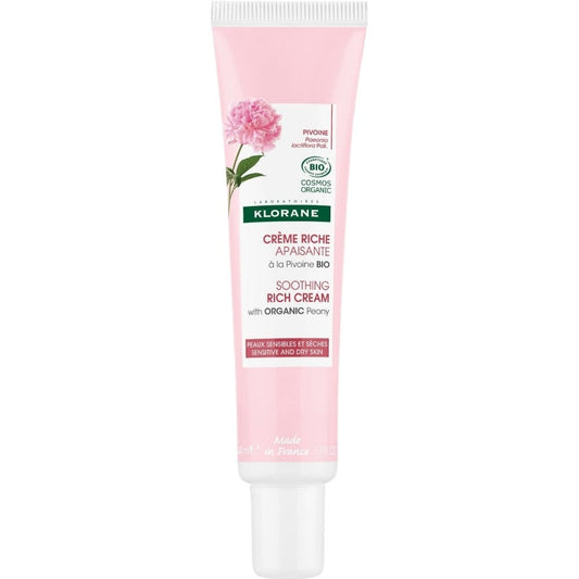 Klorane Peony Soothing Moisturising Rich Cream 40ml