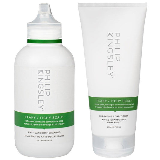 Philip Kingsley Flaky Itchy Scalp Hydrating Shampoo 250ml & Conditioner 200ml Twin