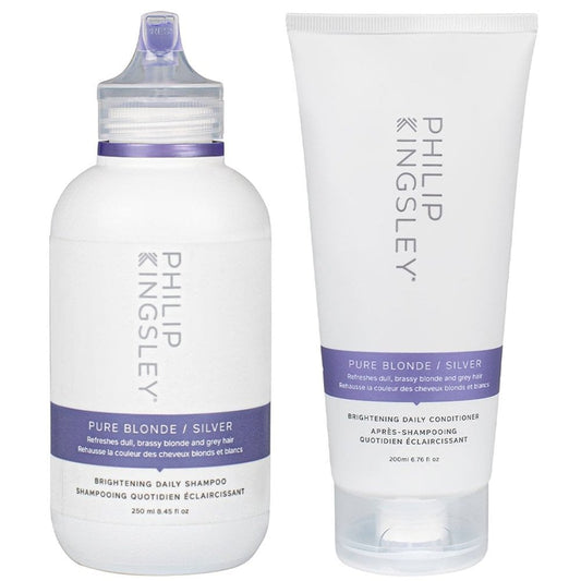 Philip Kingsley Pure Blonde/Silver Brightening Daily Shampoo 250ml & Conditioner 200ml Twin