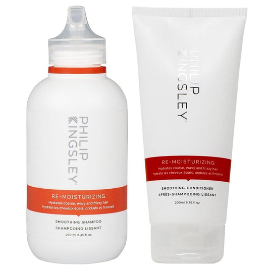 Philip Kingsley Re-Moisturising Smoothing Shampoo 250ml & Conditioner 200ml Twin