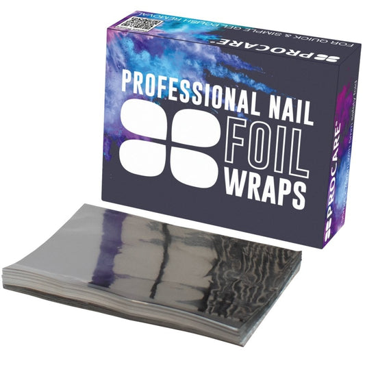 Procare Premium Silver Foil Nail Wraps 200 Sheets