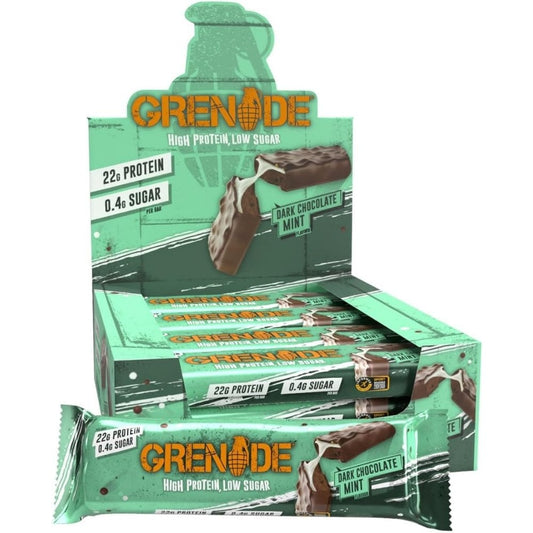 Grenade Protein Bars Dark Chocolate Mint Box 12 x 60g