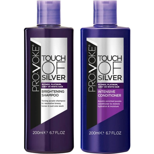 PROVOKE Touch Of Silver Brightening Purple Shampoo & Intensive Conditioner Twin 2 x 200ml