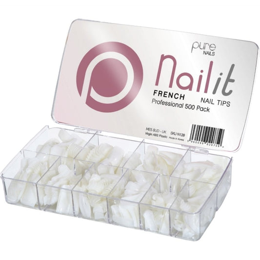 Halo Pure Nails French Nail Tips 100x Mixed Sizes