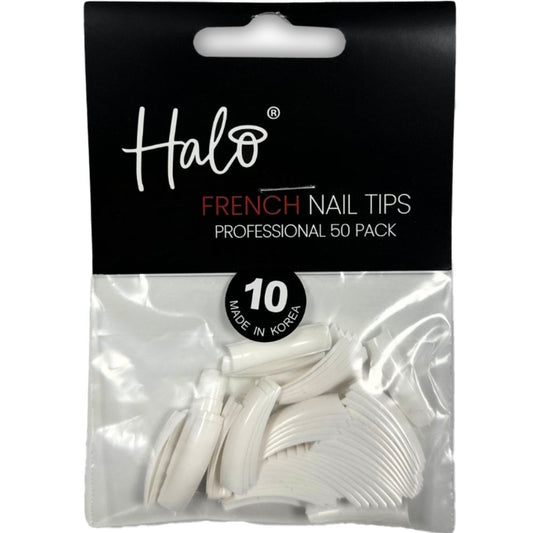 Halo Pure Nails French Nail Tips 50x Size 10