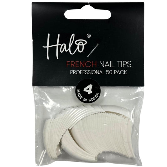 Halo Pure Nails French Nail Tips 50x Size 4