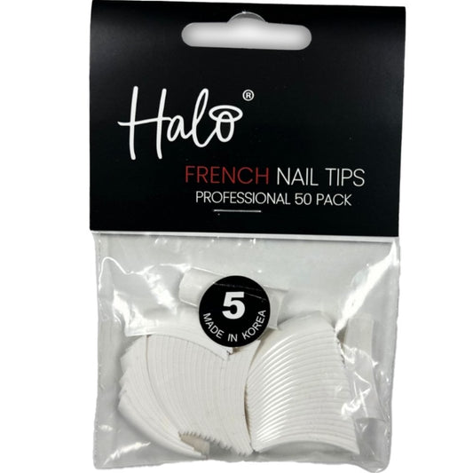 Halo Pure Nails French Nail Tips 50x Size 5