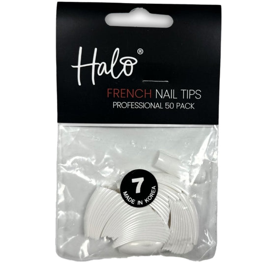 Halo Pure Nails French Nail Tips 50x Size 7