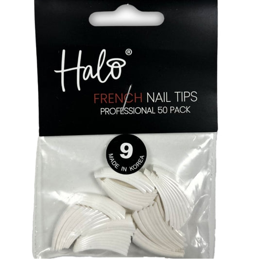 Halo Pure Nails French Nail Tips 50x Size 9