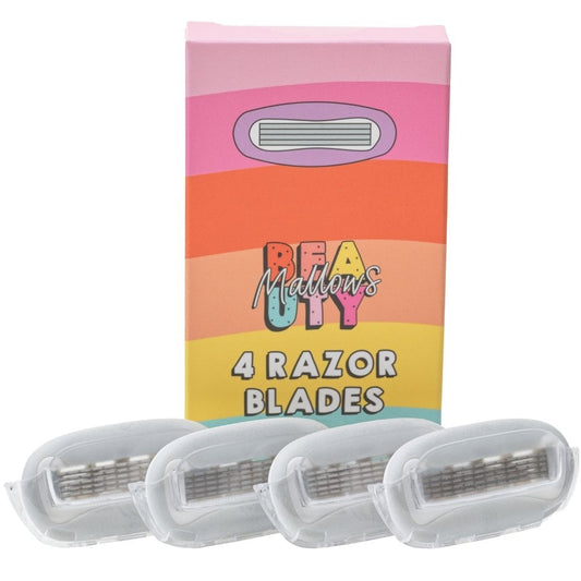 Mallows Beauty Razor Head Refill Pack of 4