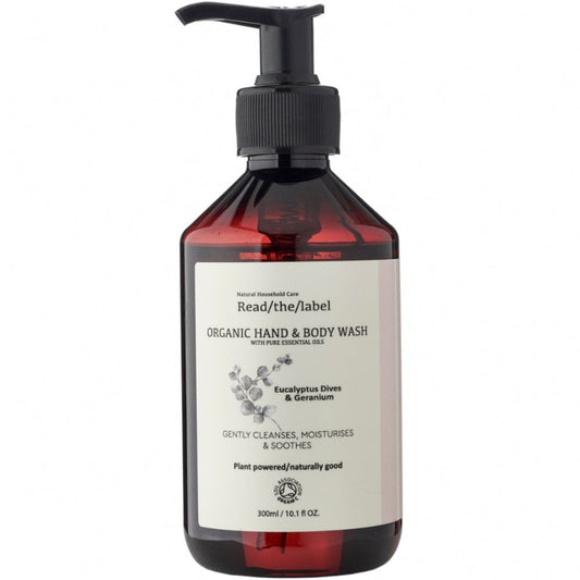 Read The Label London Organic Hand & Body Wash Eucalyptus Dives & Geranium 350ml