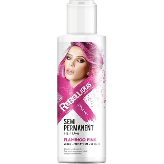 Rebellious Semi Permanent Hair Colour Flamingo Pink 100ml