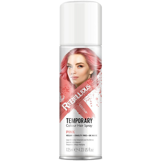 Rebellious Temporary Colour Hairspray Pink 125ml