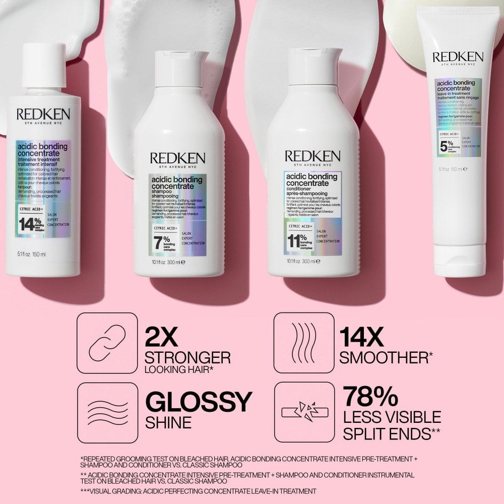 Redken acidic good bonding shampoo conditioner and leave in