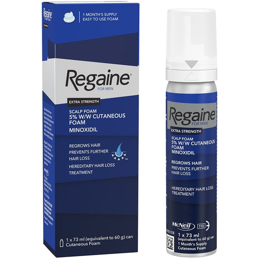 Regaine For Men 5% Extra Strength Regrowth Foam 1 Month Supply