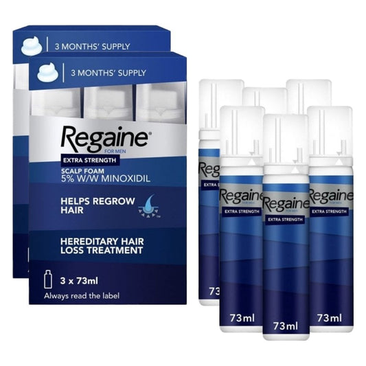 Regaine For Men 5% Extra Strength Regrowth Foam 6 Month Supply