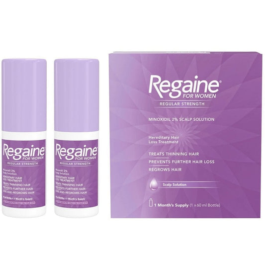 Regaine For Women 2% Regular Strength Scalp Solution 2 Month Supply