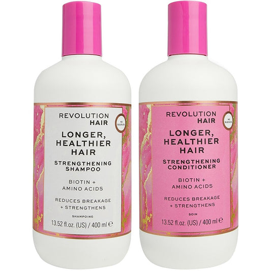 Revolution Haircare Longer Healthier Hair Strengthening Shampoo & Conditioner Twin 2 x 400ml