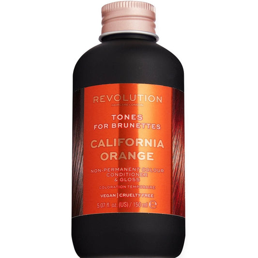 Revolution Haircare Tones for Brunettes Non-Permanent Colour Conditioner & Gloss California Orange 150ml