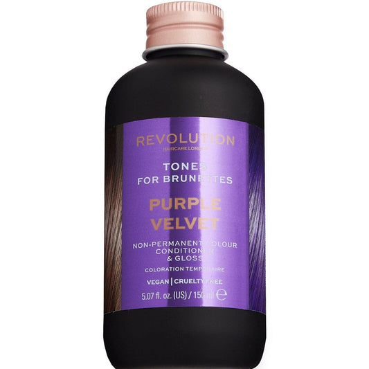 Revolution Haircare Tones for Brunettes Non-Permanent Colour Conditioner & Gloss Purple Velvet 150ml