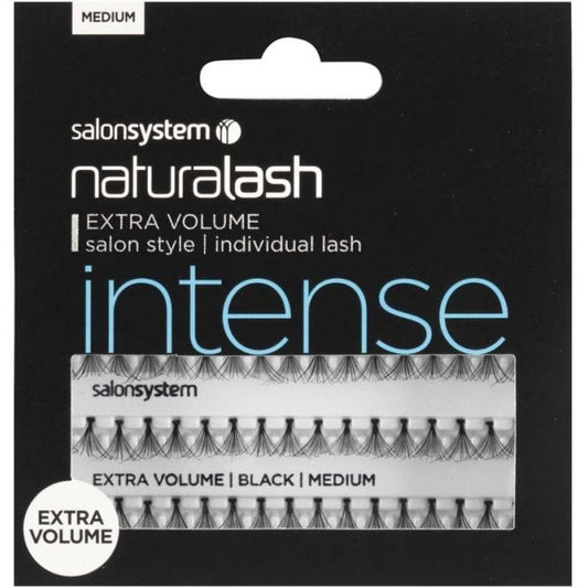 Salon System Individual Lashes Black Medium Extra