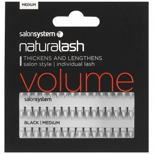 Salon System Individual Lashes Black Medium