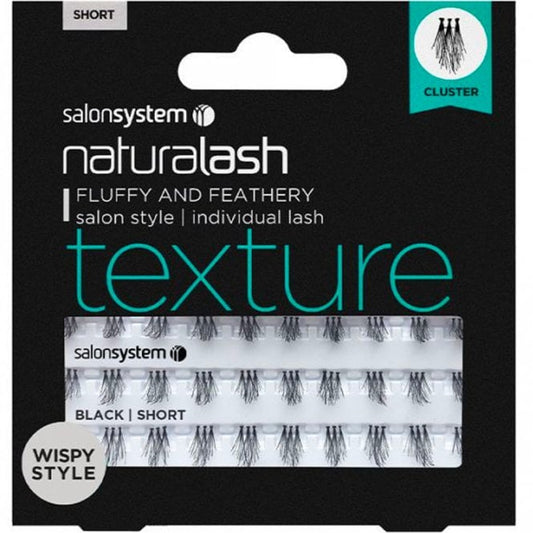 Salon System Naturalash Individual Lashes Wispy Style Short Black